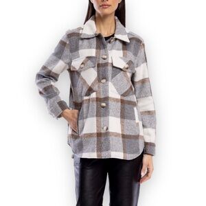 BLANK NYC plaid flannel shirt jacket size medium